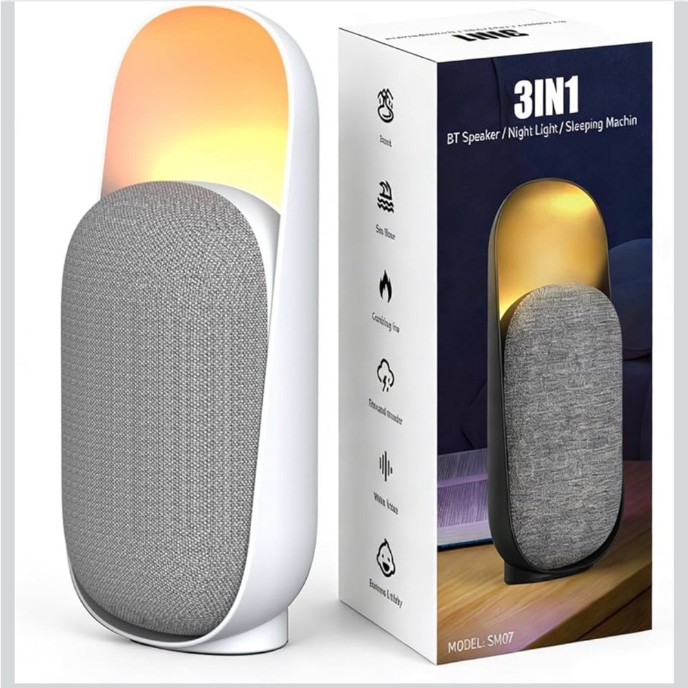 LED Night Light with Warm Sound and Bluetooth Speaker